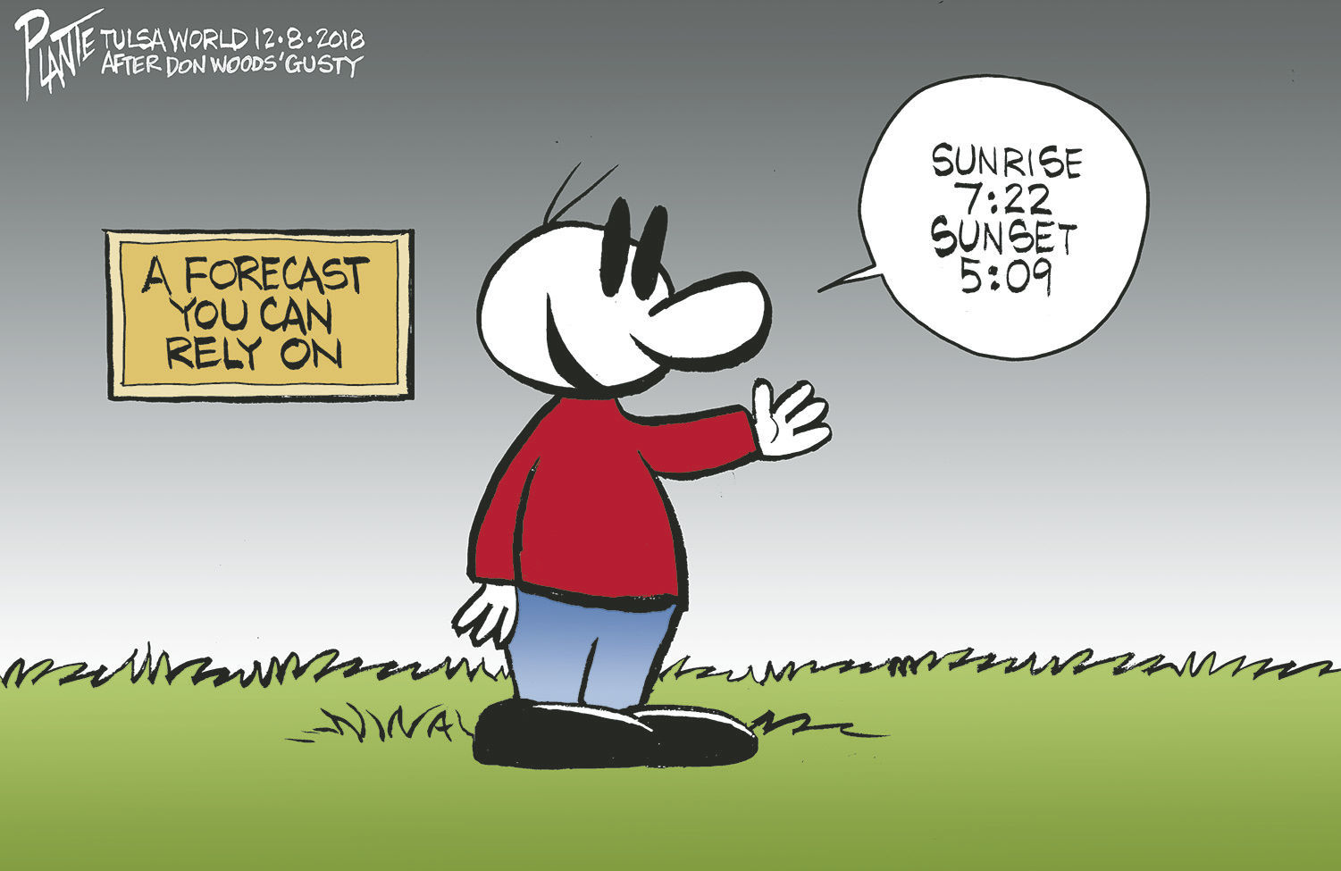 Bruce Plante Cartoon: A weather forecast you can rely on